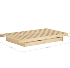 Karup Design Bettgestell »Kanso Bed, Stauraumbett, Bett mit oder ohne Schubladen« Bett mit/ohne Schubladen, inkl Lattenrost, FSC®zertifiert