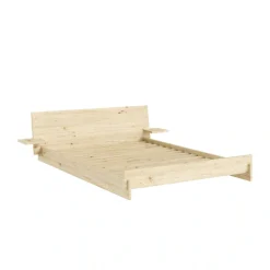 Karup Design Bettgestell »Latch Bed mit Kopfteil, FSC®-zertifiziertes Massivholz, Made in Europe« mit 2 Ablagen, inklusive Lattenrost, ohne Matratze, massive Qualität