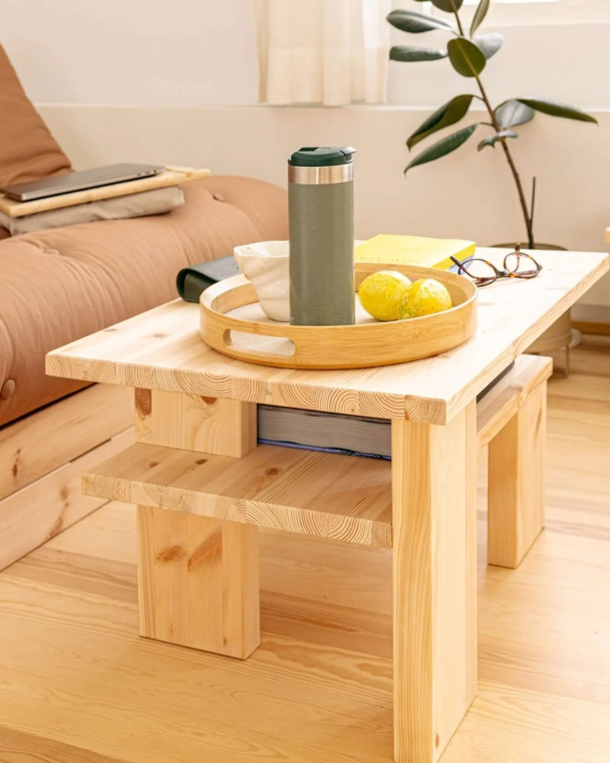 Karup Design Couchtisch »Japan Kaffeetisch kompakt, stilvoll, funktional, Made in Europe« vielseitig einsetzbar, aus massivem FSC®-zertifiziertes Massivholz