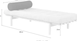 Karup Design Daybed »Next« aus massiven Kiefernholz, inkl. Futonmatratze und Kissen