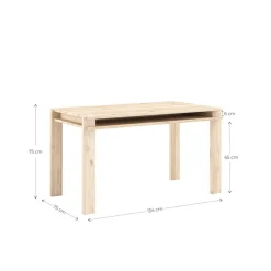 Karup Design Esstisch »Tuck Dining Table, mit Stauraum, aus FSC®-zertifiziertem Massivholz« Platzsparender Esstisch, vielseitig einsetzbar, bis zu 6 Personen