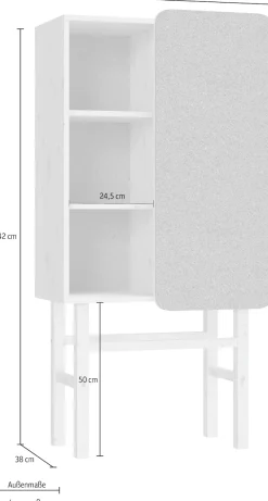 Karup Design Hochkommode »Slide« Aus massiven Kiefernholz und Kork Pinwand