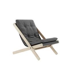 Karup Design Loungesessel »BOOGIE Out™, Gartenstuhl, Outdoor,aus FSC®zertifiziertem Massivholz« (B/H/T ca: 65x75x88cm) Farbe Weiß, Grau oder Beige, 1 Stk. tlg. inkl. Auflage, Schmutz- und Wasserabweisend, Made in Europe