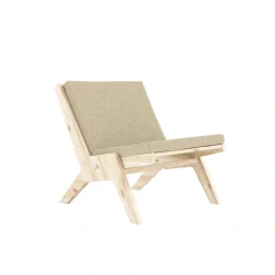 Karup Design Loungesessel »Sway Lounge Chair, ohne Armlehnen, aus FSC®-zertifiziertem Massivholz« Matratze mit Bouclé-Bezug in mehreren Farben, Made in Europe