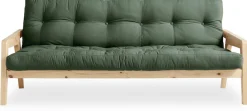 Karup Design Schlafsofa »Grab, inkl. Futonmatratze - aus massivem Kieferholz, 130x190 cm« Mit Holzstruktur, inkl. Futonmatratze, Liegefläche 130x190 cm
