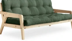 Karup Design Schlafsofa »Grab, inkl. Futonmatratze - aus massivem Kieferholz, 130x190 cm« Mit Holzstruktur, inkl. Futonmatratze, Liegefläche 130x190 cm