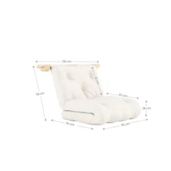 Karup Design Schlafsofa »Hooked Sofa Bed / Sleeper Chair – Sitz- oder Schlafplatz, platzsparend« Futonmatratze inkl. Halterungsset aus FSC®-zertifiziertem Massivholz