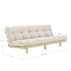 Karup Design Schlafsofa »Lean 200 Schlafsofa, Gästebett, Sofa mit Futonmatratze« Inkl. Futonmatratze, Liegefläche 130x200 cm, FSC® zertifizierte Kiefer