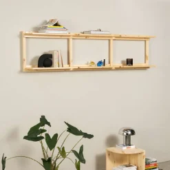Karup Design Wandregal »Groove Shelving Wide, Wandregal, Aufbewahrung, Deko, Platzsparend« (B/T/H ca: 192x25,5x47,5cm),inkl. 6 Abnehmbare Regalböden aus FSC®-zertifiziertem Massivholz