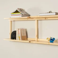 Karup Design Wandregal »Groove Shelving Wide, Wandregal, Aufbewahrung, Deko, Platzsparend« (B/T/H ca: 192x25,5x47,5cm),inkl. 6 Abnehmbare Regalböden aus FSC®-zertifiziertem Massivholz
