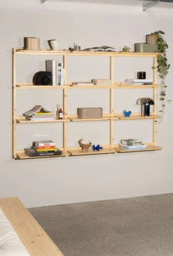 Karup Design Wandregal »Groove Shelving Big, Wandregal, Aufbewahrung, Deko, Platzsparend« (BxTxH ca: 192x25,5x127),inkl. 12 Abnehmbare Regalböden aus FSC®-zertifiziertem Massivholz