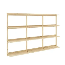 Karup Design Wandregal »Groove Shelving Big, Wandregal, Aufbewahrung, Deko, Platzsparend« (BxTxH ca: 192x25,5x127),inkl. 12 Abnehmbare Regalböden aus FSC®-zertifiziertem Massivholz