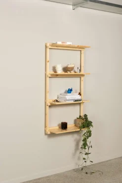 Karup Design Wandregal »Groove Shelving Narrow, Wandregal, Aufbewahrung, Deko, Platzsparend« (B/H/T ca: 66x25,5x127cm),inkl. 4 Abnehmbare Regalböden aus FSC®-zertifiziertem Massivholz