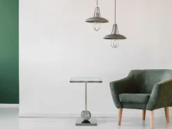 Kayoom Beistelltisch »Leva 125, Ablagefläche für Deko, Edelstahlgestell, Spiegelglasplatte« 1 Stk. tlg. modern, stabil, edel, modern, Edelstahlgestell