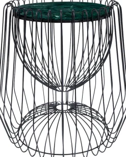 Kayoom Beistelltisch »Malibu 225, Beistelltisch mit edler Marmorplatte« 1 Stk. tlg. ø-Marmorplatte: 33,5 cm, angesagtes Metalldesign, pflegeleicht