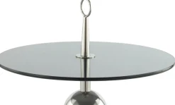 Kayoom Beistelltisch »Ontario 325, RundeGlasplatte aus Sicherheitsglas, 100% Edelstahl« 1 Stk. tlg. Minimalistisch, Gestell in Tripod-Design, mit Tragering