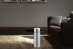 Kayoom Beistelltisch »Ontario 125, RundeGlasplatte aus Sicherheitsglas, 100% Edelstahl« 1 Stk. tlg. Minimalistisches Design, Säulengestell, pflegeleicht