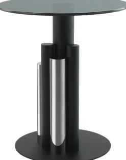 Kayoom Beistelltisch »Ontario 225, RundeGlasplatte aus Sicherheitsglas, 100% Edelstahl« 1 Stk. tlg. Modernes Design, zweifarbiges Säulengestell, Eyecatcher Element