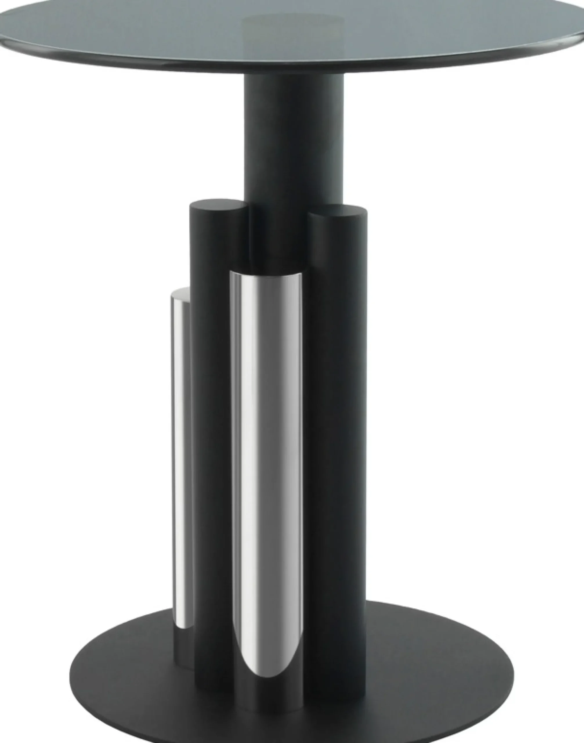 Kayoom Beistelltisch »Ontario 225, RundeGlasplatte aus Sicherheitsglas, 100% Edelstahl« 1 Stk. tlg. Modernes Design, zweifarbiges Säulengestell, Eyecatcher Element