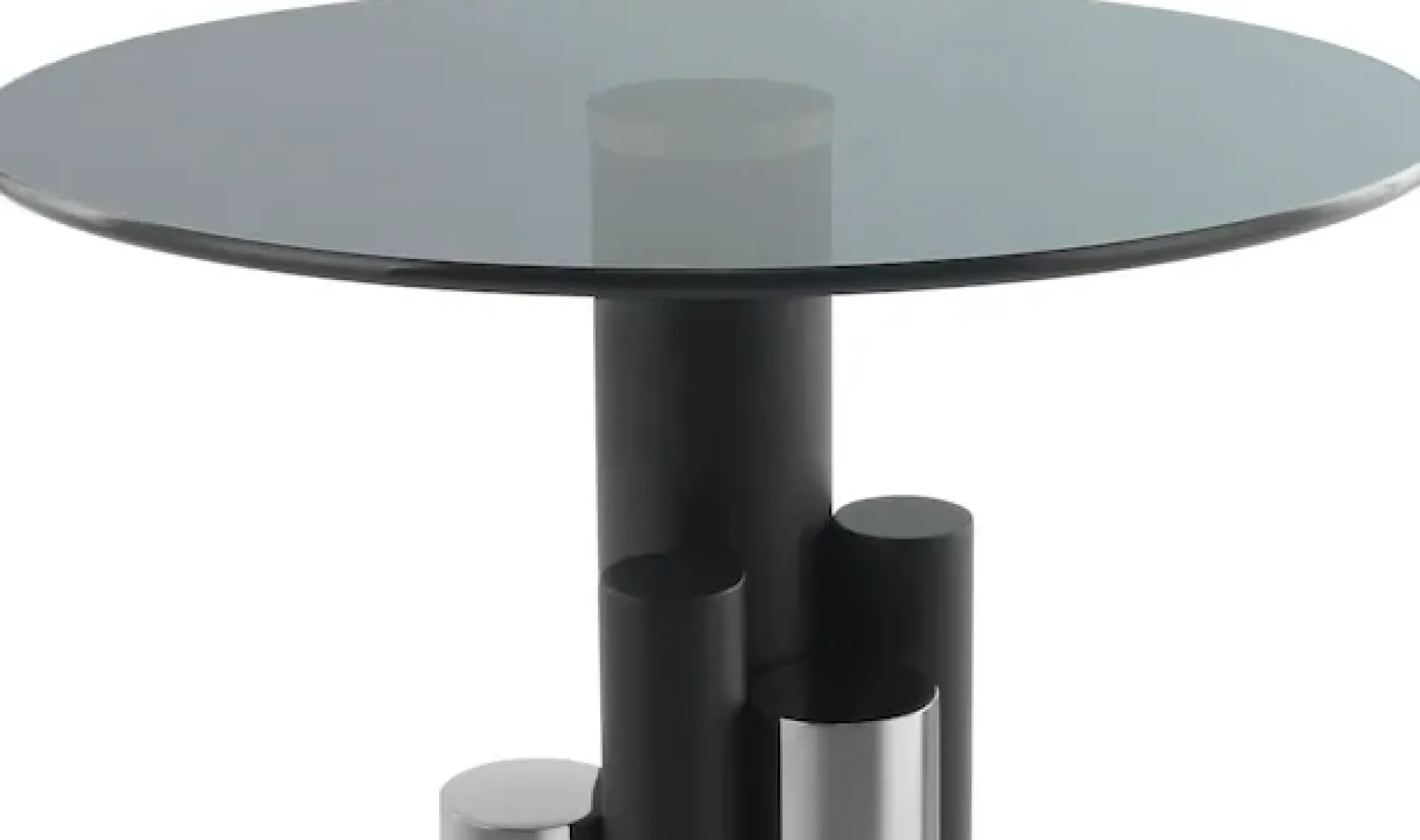 Kayoom Beistelltisch »Ontario 225, RundeGlasplatte aus Sicherheitsglas, 100% Edelstahl« 1 Stk. tlg. Modernes Design, zweifarbiges Säulengestell, Eyecatcher Element