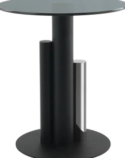 Kayoom Beistelltisch »Ontario 225, RundeGlasplatte aus Sicherheitsglas, 100% Edelstahl« 1 Stk. tlg. Modernes Design, zweifarbiges Säulengestell, Eyecatcher Element