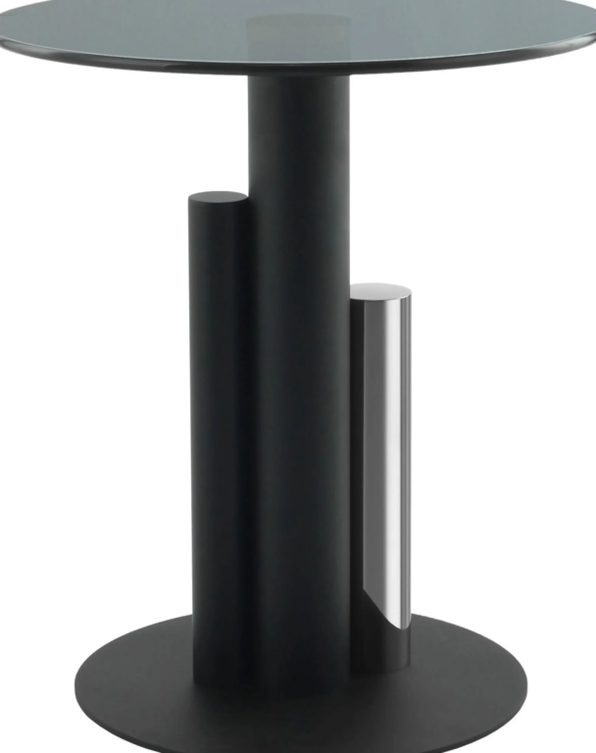 Kayoom Beistelltisch »Ontario 225, RundeGlasplatte aus Sicherheitsglas, 100% Edelstahl« 1 Stk. tlg. Modernes Design, zweifarbiges Säulengestell, Eyecatcher Element