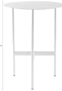 Kayoom Beistelltisch »Pero 125, Minimalistisches Design, Passt zu jedem Einrichtungsstil« 1 Stk. tlg. Gestelldesign aus Edelstahl, runde Ablagefläche, minimalistisch