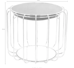 Kayoom Beistelltisch »Pouf Comfortable 110, abnehmbares und wendbares Oberteil« 1 Stk. tlg. praktisch umzuwandeln in Tisch oder Hocker, mit Spiegelglas