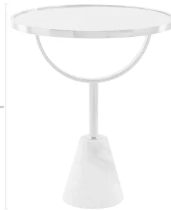 Kayoom Beistelltisch »Rocio, Ausgefallenes Design,Stabiler Marmor-Sockel« 1 Stk. tlg. ausgefallenes Gestell, stabiler Marmorfuß, marmorierte Glasplatte
