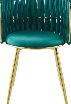 Kayoom Esszimmerstuhl »Stuhl Milla 125 2er-Set,tolles Design der Rückenlehne,runde Sitzfläche« (Set) 2 Stk.samtweicher Bezug, hochwertig, vielseitig einsetzbarer Stuhl