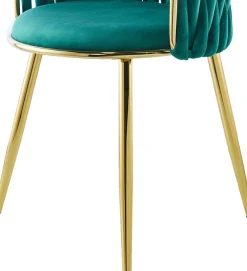Kayoom Esszimmerstuhl »Stuhl Milla 125 2er-Set,tolles Design der Rückenlehne,runde Sitzfläche« (Set) 2 Stk.samtweicher Bezug, hochwertig, vielseitig einsetzbarer Stuhl