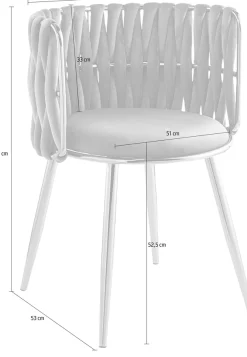 Kayoom Esszimmerstuhl »Stuhl Milla 125 2er-Set,tolles Design der Rückenlehne,runde Sitzfläche« (Set) 2 Stk.samtweicher Bezug, hochwertig, vielseitig einsetzbarer Stuhl