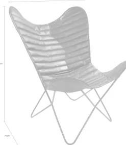 Kayoom 4-Fußstuhl »Schmetterling Stuhl Santiago, Schmetterlingsstuhl aus Leder« () 1 Stk.pflegeleicht, hochwertig, hochwertig verarbeitet, hoher Sitzkomfort