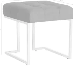 Kayoom Polsterhocker »Hocker Rarity 125, Edler Touch durch goldenes Gestell« 1 Stk. tlg. eckig, samtweich, gesteppt, mit Zierknöpfen, Edelstahlgestell