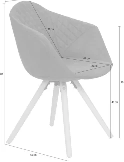 Kayoom Polsterstuhl »Stuhl Chadwick 110 2er-Set, stilvolles Design, in Naturfarben gehalten« (Set) 2 Stk.bequem, Holzbeine, weich gepolstert, stilvolles Design