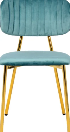Kayoom Polsterstuhl »Stuhl Giselle 125 2er-Set, pflegeleichter Samtbezug« (Set) 2 Stk.mit Armlehnen, goldenes Gestell aus Edelstahl, Samtbezug, Ziernähte
