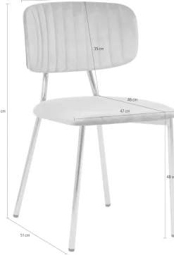 Kayoom Polsterstuhl »Stuhl Giselle 125 2er-Set, pflegeleichter Samtbezug« (Set) 2 Stk.mit Armlehnen, goldenes Gestell aus Edelstahl, Samtbezug, Ziernähte
