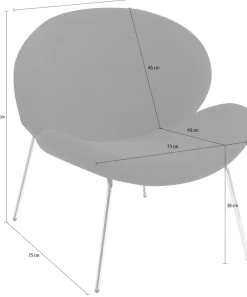 Kayoom Polsterstuhl »Stuhl Jaden 125 2er-Set, im angesagten Stoff mit dem Kräusel-Effekt« (Set) 2 Stk.Ästhetisch minimalistisches Design, Bouclé Stoff, breites Sitzen