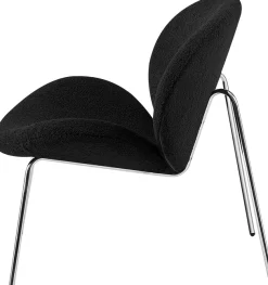 Kayoom Polsterstuhl »Stuhl Jaden 125 2er-Set, im angesagten Stoff mit dem Kräusel-Effekt« (Set) 2 Stk.Ästhetisch minimalistisches Design, Bouclé Stoff, breites Sitzen