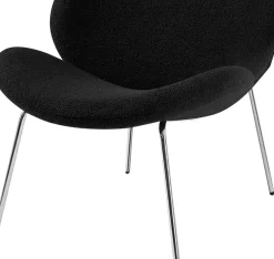 Kayoom Polsterstuhl »Stuhl Jaden 125 2er-Set, im angesagten Stoff mit dem Kräusel-Effekt« (Set) 2 Stk.Ästhetisch minimalistisches Design, Bouclé Stoff, breites Sitzen