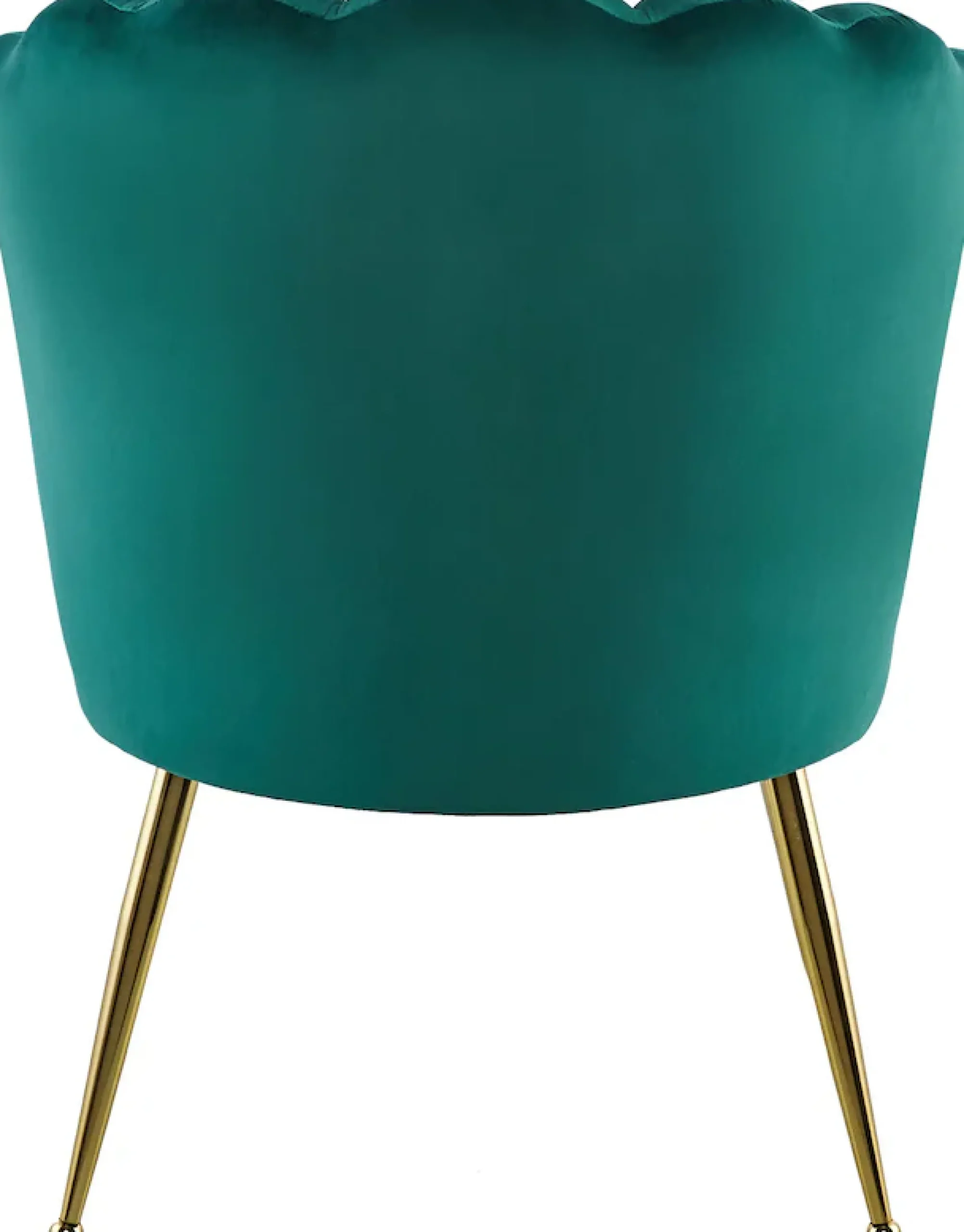 Kayoom Polsterstuhl »Stuhl Lalie 125, Rückenlehne im Retro-Stil, ausgefallene Rückenlehne« () 1 Stk.Rückenlehne in Muschel-Design, Samtbezug, goldene Metallbeine