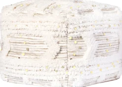 Kayoom Pouf »Bohist 425 50cm x 50cm, Strukturen mit Fransen und Quasten« 1 Stk. tlg. handgefertigt, Unikat, sehr gut kombinierbar, vielfältig im Einsatz