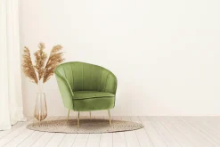 Kayoom Sessel »Poola 100, gemütlicher Cocktail-Sessel, edler Samtbezug« 1 Stk. tlg. samtweich, gesteppt, gemütlich, tiefe Sitzhöhe von 79cm