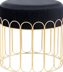 Kayoom Sitzhocker »Hocker Cleopatra 425, Design-Hocker Sitzfläche weich gepolstert« 1 Stk. tlg. samtweich, dekorativ, elegantes Design, edle Optik