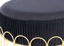 Kayoom Sitzhocker »Hocker Cleopatra 425, Design-Hocker Sitzfläche weich gepolstert« 1 Stk. tlg. samtweich, dekorativ, elegantes Design, edle Optik