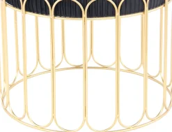 Kayoom Sitzhocker »Hocker Cleopatra 425, Design-Hocker Sitzfläche weich gepolstert« 1 Stk. tlg. samtweich, dekorativ, elegantes Design, edle Optik