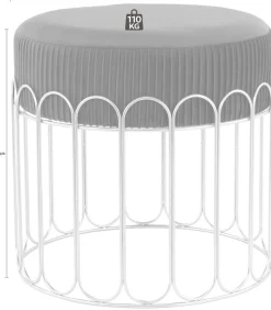 Kayoom Sitzhocker »Hocker Cleopatra 425, Design-Hocker Sitzfläche weich gepolstert« 1 Stk. tlg. samtweich, dekorativ, elegantes Design, edle Optik