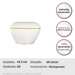 Kayoom Sitzhocker »Hocker Contessa 125, vielseitig einsetzbarer Allrounder, elegante Form« 1 Stk. tlg. komfortabel, hochqualitativ, pflegeleicht, elegante Form