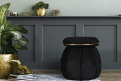 Kayoom Sitzhocker »Hocker Corin,extravagante Form,stilvolle Farben,elegant gesteppter Fuß« 1 Stk. tlg. komfortabel, hochqualitativ, pflegeleicht, sorgfältig verarbeitet