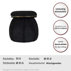 Kayoom Sitzhocker »Hocker Corin,extravagante Form,stilvolle Farben,elegant gesteppter Fuß« 1 Stk. tlg. komfortabel, hochqualitativ, pflegeleicht, sorgfältig verarbeitet